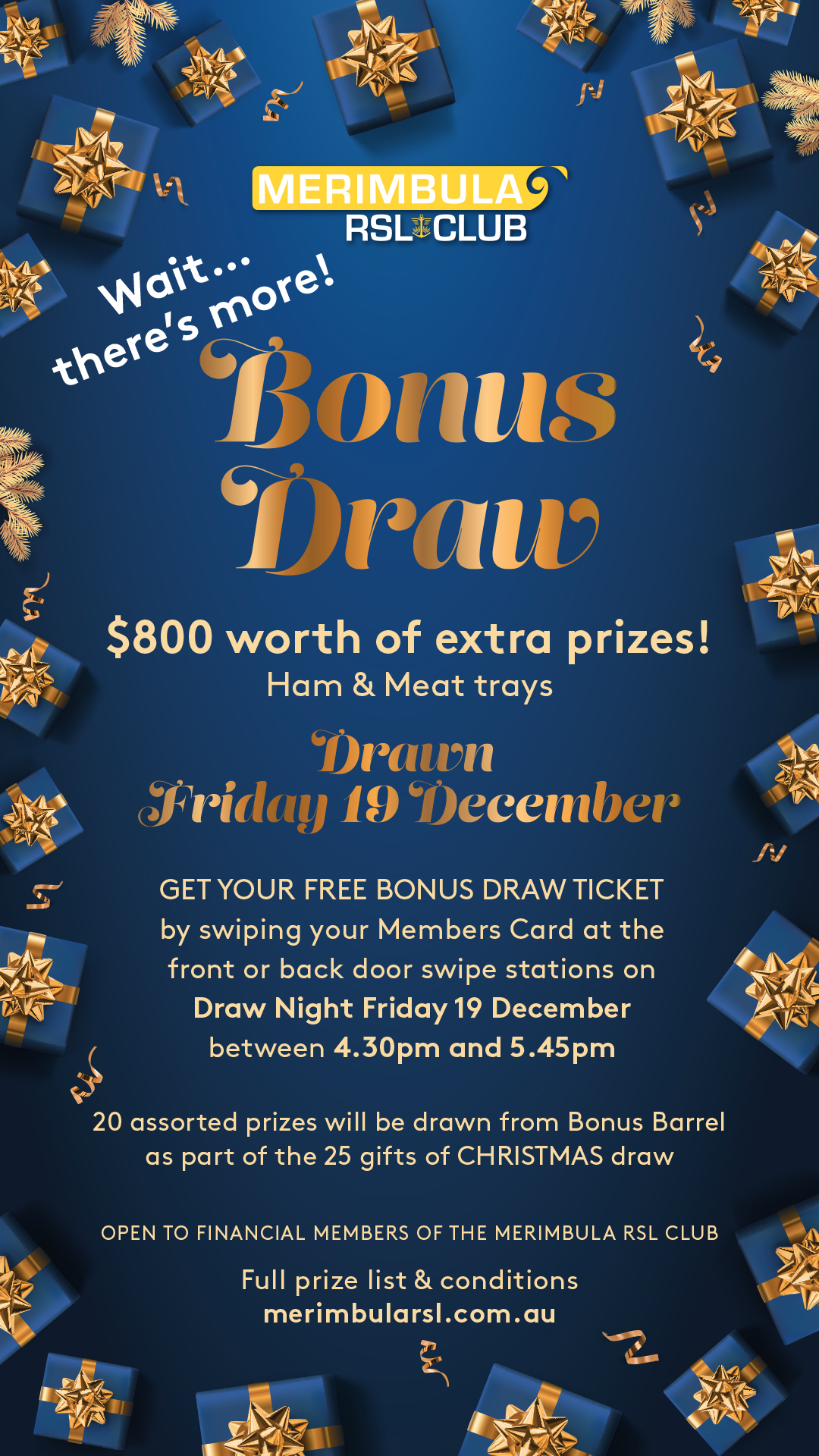 MRSL Christmas Bonus Draw in house Screens MRSL Christmas Bonus Draw in house Screens