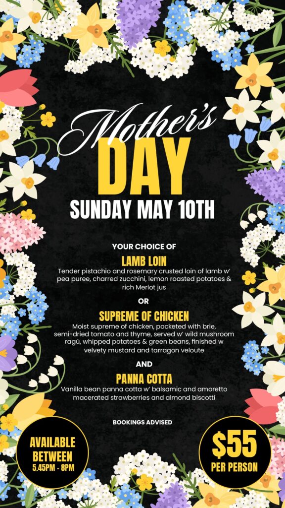 Mother's Day menu