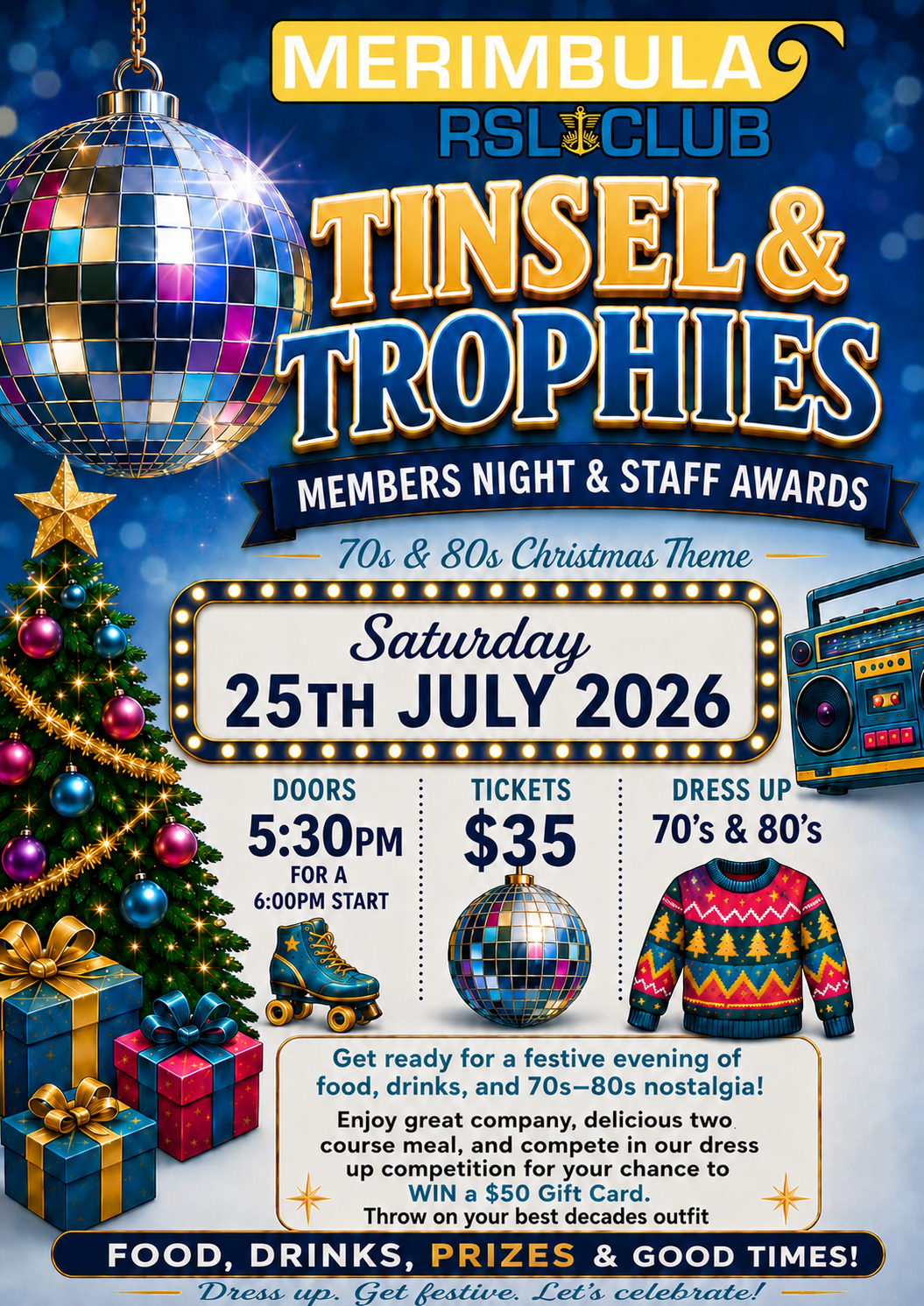 Tinsel & Trophies Members Night